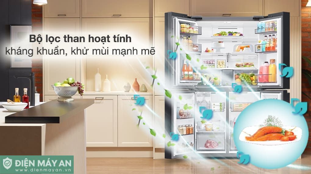 Tủ Lạnh Samsung Inverter 648 Lít Multi Door Bespoke RF59CB66F8S/SV